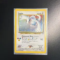 Vintage Lugia Holo 9/111 Neo Genesis Unlimited Pokemon Card LP/MP HOLO SWIRL - Image 1