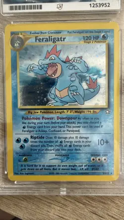 Pokemon TCG Feraligatr Neo Genesis 5/111 Holo Rare ACE 8 Graded - Image 2