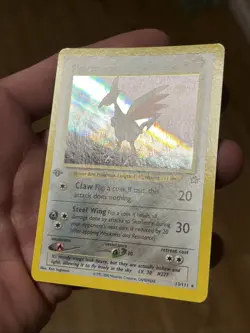 Pokemon Neo Genesis 1st Edition Holo Rare Card Skarmory #13/111 NM-LP Condition - Image 2