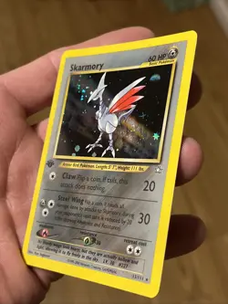 Pokemon Neo Genesis 1st Edition Holo Rare Card Skarmory #13/111 NM-LP Condition - Image 3