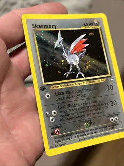 Pokemon Neo Genesis 1st Edition Holo Rare Card Skarmory #13/111 NM-LP Condition - Image 4