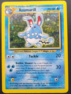 Azumarill 2/111 Neo Genesis Holo Rare Unlimited With Swirl Above Tail - Image 1