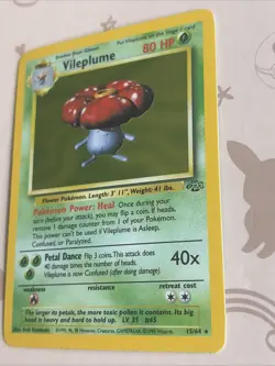 Pokemon TCG Vileplume Jungle Holo Rare Card Unlimited Edition 15/64 - Image 3