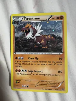 Pokemon TCG Tyrantrum 62/111 Furious Fists Cosmos Holo Rare MP - Image 1