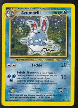 Pokemon Azumarill 2/111 Rare Neo Genesis Holo - Image 1