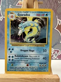 Pokemon TCG Gyarados Base Set 6/102 Holo Unlimited Holo Rare MP - Image 1