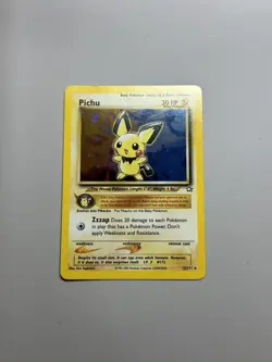Pichu - 12/111 - Pokemon Neo Genesis Unlimited Holo Rare Card WOTC LP - Image 1