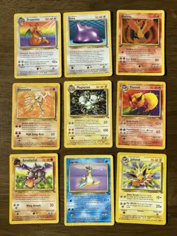 Rare Pokemon Card Lot - 33 Vintage Cards 1999 - Base Set Jungle Set Fossil Set - Image 3