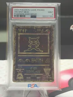 Pokemon TCG Ancient Mew Promo Holo Rare Card 1999/2000 PSA 9 double swirl - Image 1
