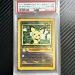 Pokemon Pichu #35 Reverse Holo - 2001 Black Star Promo - PSA 8 (NM-MT) Condition - Image 1