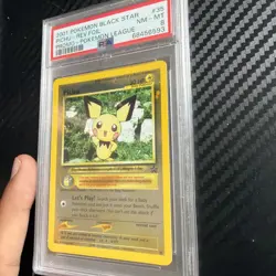 Pokemon Pichu #35 Reverse Holo - 2001 Black Star Promo - PSA 8 (NM-MT) Condition - Image 3