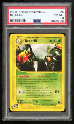 PSA 8 NM-MT Beedrill Rare Skyridge 5/144 Pokemon Card TCG - Image 1