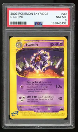 PSA 8 NM-MT Starmie Rare Skyridge 30/144 Pokemon Card TCG - Image 1