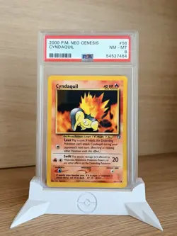 2000 Neo Genesis Cyndaquil 56/111 PSA Grade 8 NM-MT Pokemon TCG WOTC - Image 1