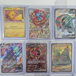 Pokemon TCG 70-Card Lot Full Art Holo/Foil ex V VMAX S&V 151 Pikachu - Image 2