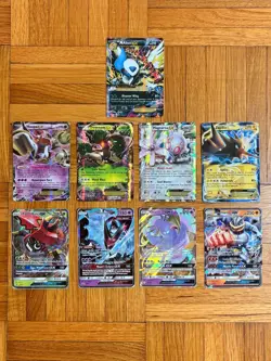 Pokemon TCG Ex & Gx Damaged 9 Card Lot Holo English Vintage Including 2012-2017 - Image 1