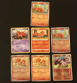 Pokemon TCG Vulpix 7-Card Lot English HeartGold & SoulSilver 87/123 Reverse Holo - Image 1
