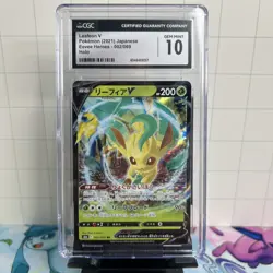 CGC 10 Leafeon V 002/069 Pokemon 2021 Eevee Heroes Japanese Pokemon Graded Card - Image 1