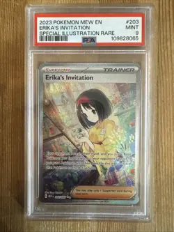 Erika's Invitation - 203/165 - Pokemon 151 Special Illustration Rare Card PSA 9 - Image 1