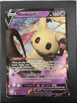 Mimikyu V 068/172 Brilliant Stars Ultra Rare Holo Card Pokemon TCG NM - Image 1