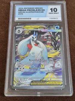 Mega Froslass Ex 275/217 Ascended Heroes Ace Graded 10 SIR Pokemon Card Slab - Image 1