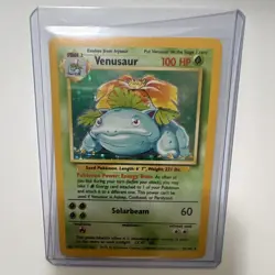 Pokemon TCG Venusaur 15/102 Base Set Holo Rare Stage 2 100 HP WOTC - Image 1