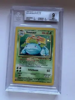 Pokemon TCG Venusaur Holo Rare Card Base Set 2, 18/130 Graded Beckett 9 - Image 1