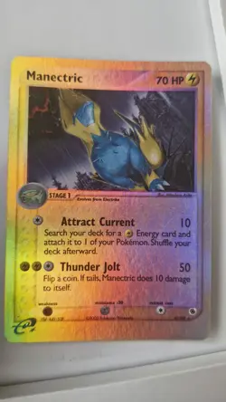 Manectric 9/109 Reverse Holo Rare Pokemon Card EX Ruby & Sapphire 2003 LP - Image 1