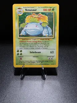 Pokemon TCG Venusaur Holo Card Base Set, Vintage, 15/102 MP - Image 1