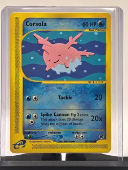 2002 Pokemon TCG Expedition Base Set Corsola Non-Holo 102/165 E-Reader Common NM - Image 2