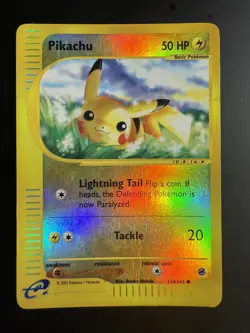 Pokemon TCG Pikachu 124/165 Expedition Base Set Reverse Holo (HP) English - Image 1