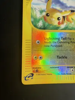 Pokemon TCG Pikachu 124/165 Expedition Base Set Reverse Holo (HP) English - Image 3