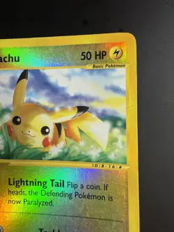 Pokemon TCG Pikachu 124/165 Expedition Base Set Reverse Holo (HP) English - Image 5