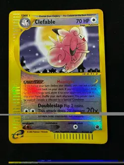 Pokemon TCG Clefable Expedition Reverse Holo Rare Card 41/165 2002 - Image 1
