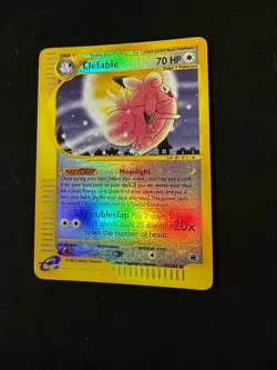 Pokemon TCG Clefable Expedition Reverse Holo Rare Card 41/165 2002 - Image 2