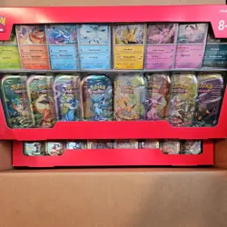 16 Pokemon TCG Prismatic Evolutions Costco Mini-Tin Bundle w/ Promo Cards - Image 1