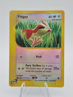 Vintage Pokemon Tcg Pidgey 123/165 Expedition Base Set Reverse Holo See Photos! - Image 1