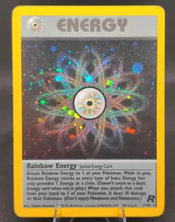 Pokemon TCG WOTC Rainbow Energy Team Rocket Set 17/82 Holo SWIRL English 2000 MP - Image 1