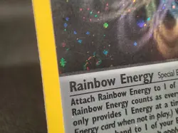 Pokemon TCG WOTC Rainbow Energy Team Rocket Set 17/82 Holo SWIRL English 2000 MP - Image 2