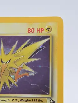 Vintage Pokemon Tcg Zapdos 15/62 Fossil 1st Edition Holo LP+ See Photos! - Image 3