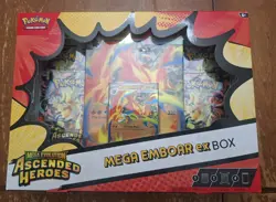 Pokemon TCG: Mega Evolution Ascended Heroes Mega Emboar ex Box Factory Sealed - Image 1