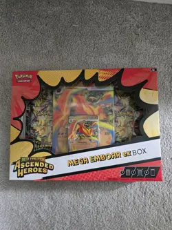 Pokemon TCG: Mega Evolution Ascended Heroes Mega Emboar Ex Box Sealed - Image 1