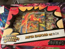 Pokemon TCG: Mega Evolution Ascended Heroes Mega Emboar ex Box Factory-Sealed - Image 1