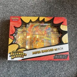 1x Pokemon TCG Mega Evolution: Ascended Heroes Mega Emboar EX Box Promo Booster - Image 1