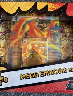 1x Pokemon TCG Mega Evolution Ascended Heroes Mega Emboar EX Box Promo Booster - Image 2