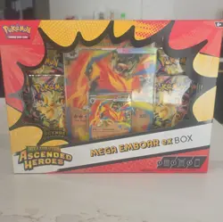 Pokemon TCG Mega Evolution Ascended Heroes Emboar EX Box Promo 2016 EN 6+ - Image 1