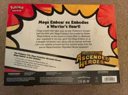 Pokemon TCG Mega Emboar EX Box Mega Evolution Ascended Heroes + Free Pack - Image 2