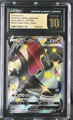 CGC PRISTINE 10 Charizard V Shiny Star V SSR 307/190 Japanese Pokemon Card psa - Image 1
