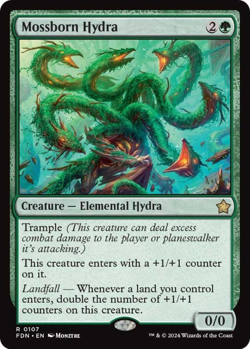MTG Magic: the Gathering, Mossborn Hydra, Foundations FDN, NM/M - Image 1