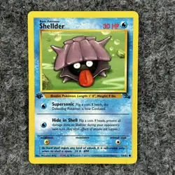 Pokemon 1st Edition Fossil Shellder 54/62 Common Card LP - Image 1